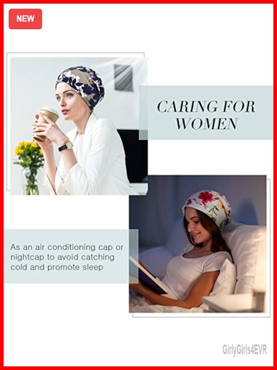 5 Pack Slouchy Beanie Chemo Hat Stretch Cancer Head Wraps Sleep Scarf main image 6